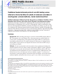 Cover page: Traditional healer-delivered point-of-care HIV testing versus referral to clinical facilities for adults of unknown serostatus in rural Uganda: a mixed-methods, cluster-randomised trial