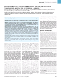 Cover page: Household Exposure to Paint and Petroleum Solvents, Chromosomal Translocations, and the Risk of Childhood Leukemia