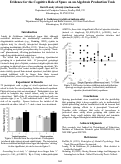 Cover page: Evidence for the Cognitive Role of Space on an Algebraic Production Task