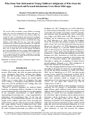 Cover page: Who owns your information? Young children’s judgments of who owns the general and personal information users share with apps.