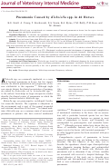 Cover page: Pneumonia Caused by Klebsiella spp. in 46 Horses.