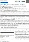 Cover page: Twice-Daily Dosing of Dolutegravir in Infants on Rifampicin Treatment: A Pharmacokinetic Substudy of the EMPIRICAL Trial.