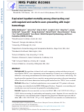 Cover page: Equivalent inpatient mortality among direct-acting oral anticoagulant and warfarin users presenting with major hemorrhage