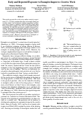 Cover page: Early and Repeated Exposure to Examples Improves Creative Work