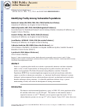 Cover page: Development of a Frailty Framework Among Vulnerable Populations