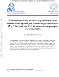 Cover page: Measurement of the inclusive tt¯ production cross section in the lepton+jets channel in pp collisions at s=7 TeV with the ATLAS detector using support vector machines