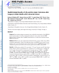 Cover page: Health-related quality of life and oncologic outcomes after surgery in older adults with colorectal cancer