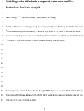 Cover page: Modeling cation diffusion in compacted water-saturated Na-bentonite at low ionic 
strength