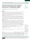 Cover page: Chemotherapy regimen choice and patient outcomes in early-stage triple-negative breast cancer: a retrospective analysis