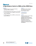 Cover page: A Hypothalamic Switch for REM and Non-REM Sleep