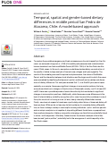 Cover page: Temporal, spatial and gender-based dietary differences in middle period San Pedro de Atacama, Chile: A model-based approach