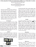 Cover page: A Delay-dependent Switch in the Information Children Use t Remember Locations