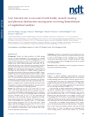 Cover page: Low testosterone is associated with frailty, muscle wasting and physical dysfunction among men receiving hemodialysis: a longitudinal analysis