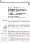 Cover page: Caught in the Crossfire: How Contradictory Information and Norms on Social Media Influence Young Women’s Intentions to Receive HPV Vaccination in the United States and China