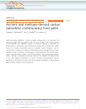 Cover page: Ancient and methane-derived carbon subsidizes contemporary food webs