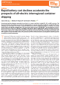 Cover page: Rapid battery cost declines accelerate the prospects of all-electric interregional container shipping