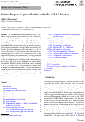 Cover page: New techniques for jet calibration with the ATLAS detector