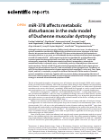 Cover page: miR-378 affects metabolic disturbances in the mdx model of Duchenne muscular dystrophy.