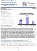 Cover page: The Cost of Employment Discrimination against Transgender Residents of Massachusetts