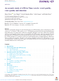 Cover page: An acoustic study of ATR in Tima vowels: vowel quality, voice quality and duration