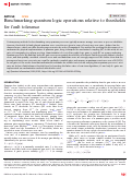 Cover page: Benchmarking quantum logic operations relative to thresholds for fault tolerance