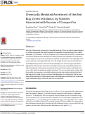 Cover page: Chemically Mediated Arrestment of the Bed Bug, Cimex lectularius, by Volatiles Associated with Exuviae of Conspecifics