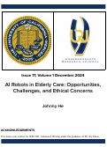 Cover page: AI Robots in Elderly Care: Opportunities, Challenges, and Ethical Concerns