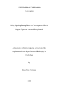 Cover page: Safety Signaling During Threat: An Investigation of Social Support Figures as Prepared Safety Stimuli