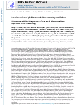 Cover page: Relationships of p16 Immunohistochemistry and Other Biomarkers With Diagnoses of Cervical Abnormalities: Implications for LAST Terminology.