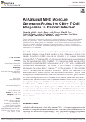 Cover page: An Unusual MHC Molecule Generates Protective CD8+ T Cell Responses to Chronic Infection.