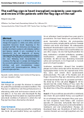 Cover page: The nail flag sign in heart transplant recipients: case reports and review of the patients with the flag sign of the nail