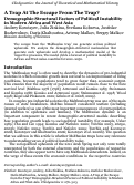 Cover page: A Trap At The Escape From The Trap? Demographic-Structural Factors of Political Instability in Modern Africa and West Asia