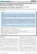 Cover page: Exercise Training Reverses Skeletal Muscle Atrophy in an Experimental Model of VCP Disease