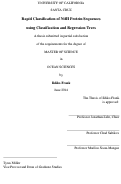 Cover page: Rapid Classification of NifH Protein Sequences using Classification and Regression Trees