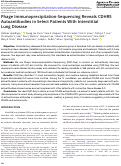 Cover page: Phage Immunoprecipitation-Sequencing Reveals CDHR5 Autoantibodies in Select Patients With Interstitial Lung Disease.