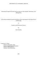 Cover page: Hierarchical Temporal Structure and Convergence in Development, Performance, and Bilingualism