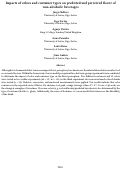 Cover page: Impacts of colors and container types on predicted and perceived flavor of non-alcoholic beverages