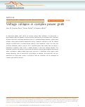 Cover page: Voltage collapse in complex power grids.