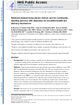 Cover page: Medicare‐funded home‐based clinical care for community‐dwelling persons with dementia: An essential healthcare delivery mechanism