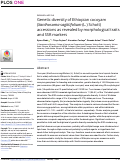 Cover page: Genetic diversity of Ethiopian cocoyam (Xanthosoma sagittifolium (L.) Schott) accessions as revealed by morphological traits and SSR markers