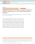 Cover page: Integrative genomic mining for enzyme function to enable engineering of a non-natural biosynthetic pathway