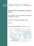 Cover page: System Effects of High Efficiency Filters in Homes