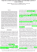 Cover page: People have systematic expectations linking social relationships to patterns of reciprocal altruism