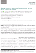 Cover page: Clinical outcomes and cost of robotic ventral hernia repair: systematic review