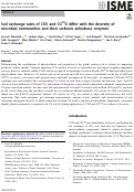 Cover page: Soil exchange rates of COS and CO18O differ with the diversity of microbial communities and their carbonic anhydrase enzymes