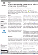 Cover page: Lifetime cardiovascular management of patients with previous Kawasaki disease