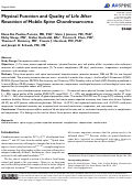 Cover page: Physical Function and Quality of Life After Resection of Mobile Spine Chondrosarcoma