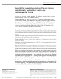 Cover page: Racial Differences in Association of Serum Calcium with Mortality and Incident Cardio- and Cerebrovascular Events