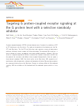 Cover page: Targeting G protein-coupled receptor signaling at the G protein level with a selective nanobody inhibitor.