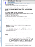 Cover page: Nurse suicide in the United States: Analysis of the Center for Disease Control 2014 National Violent Death Reporting System dataset